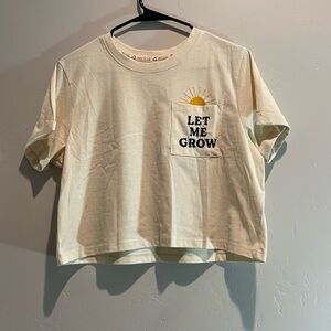 Cream Crop Top “Let Me Grow”